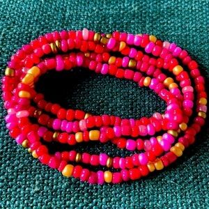 Pink—Beaded Necklace or Bracelet—38”